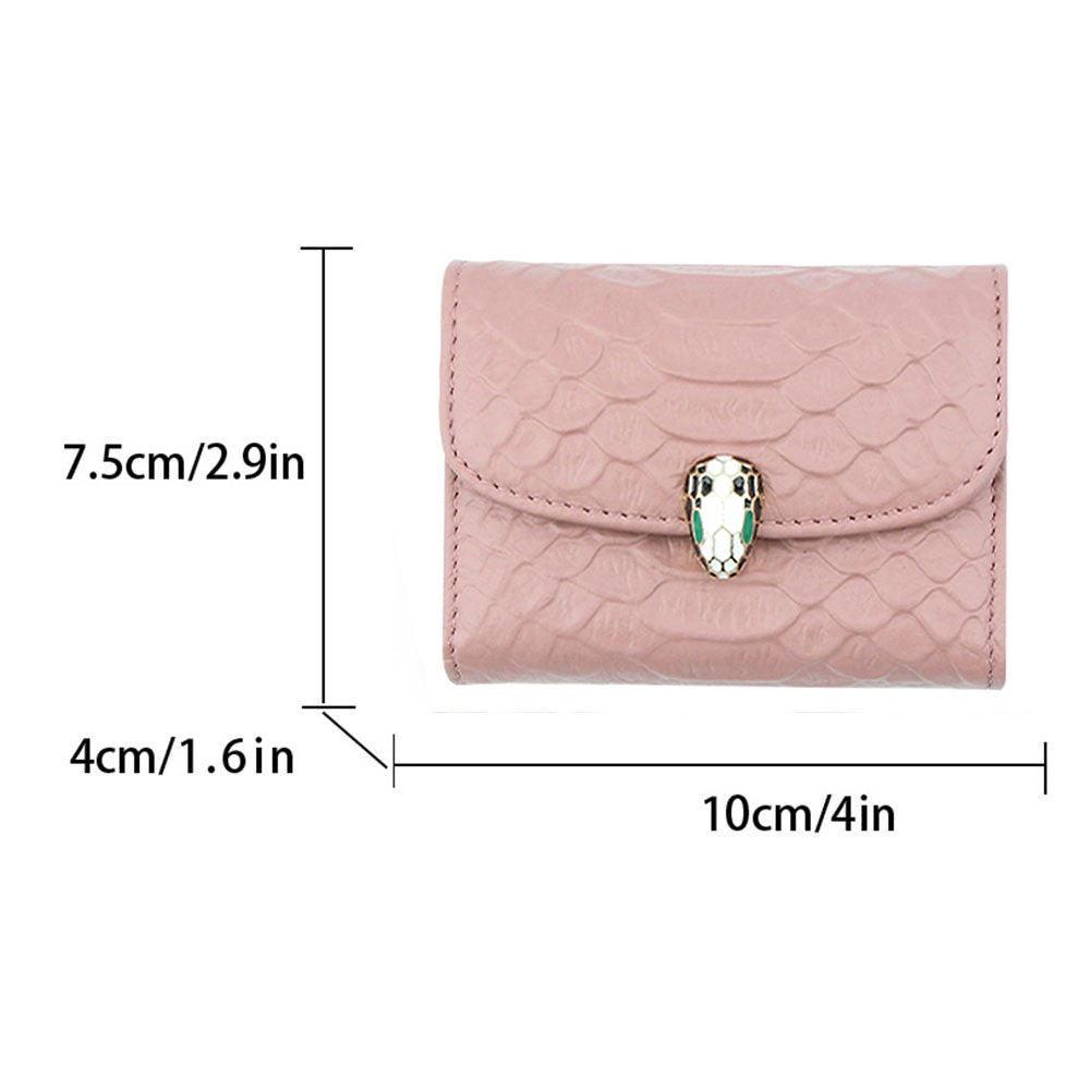 Portofel de Dama Elegant si Incapator, Asortabil cu Diverse Tinute pentru Femei, Piele Ecologica, Roz Crem, PriStyle®
