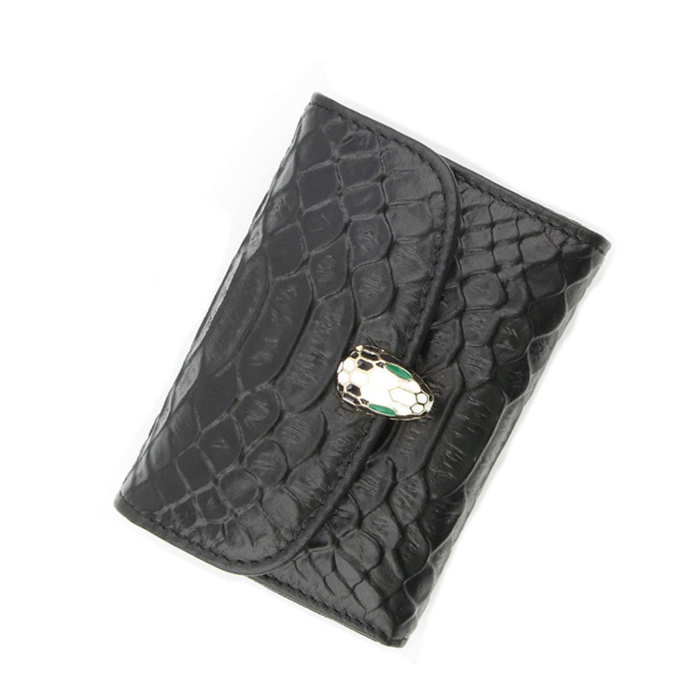 Portofel de Dama Elegant si Incapator, Asortabil cu Diverse Tinute pentru Femei, Piele Ecologica, Negru Lucios, PriStyle