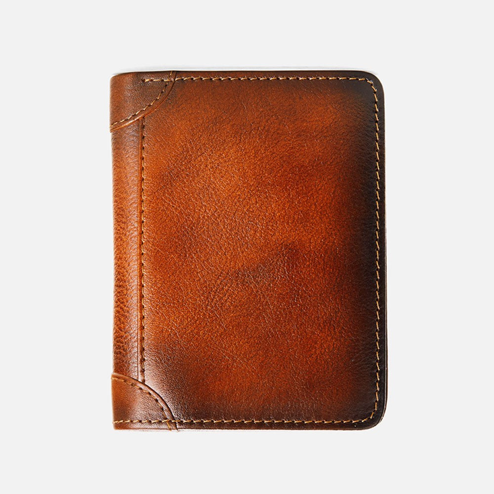 Portofel pentru Barbati din Piele Naturala de Calitate Superioara, Elegant si Durabil, cu Protectie RFID, Maro, PriStyle