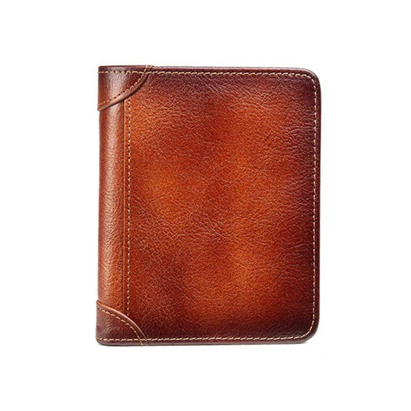 Portofel pentru Barbati din Piele Naturala de Calitate Superioara, Elegant si Durabil, cu Protectie RFID, Maro, PriStyle
