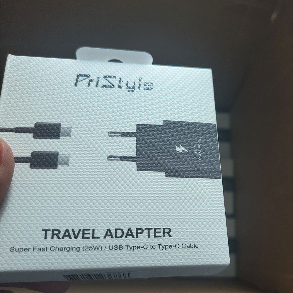 Incarcator rapid USB-C Compatibil cu iPhone 15 / 15 Pro / 15 Pro Max, FastCharge 25W, PriStyle®, Negru