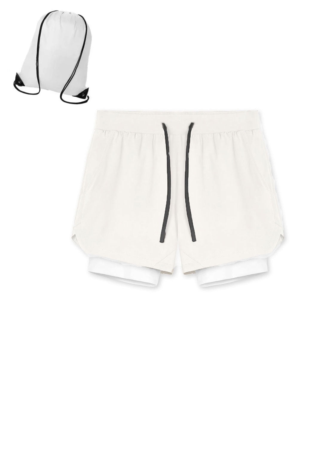 Pantaloni Scurti in Doua Straturi, Elastici si Respirabili, pentru Sala, Fitness sau Sport, Cu 3 Buzunare, Loc de Telefo