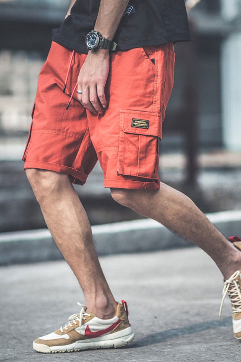 Pantaloni Scurti tip Trei Sferturi pentru Barbati, stil Relaxat, cu 6 Buzunare Largi