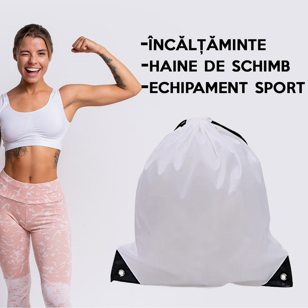 Rucsac pentru echipament de fitness, pentru incaltaminte de sport sau haine de schimb, 42x34cm, Poliester, PriStyle - 65