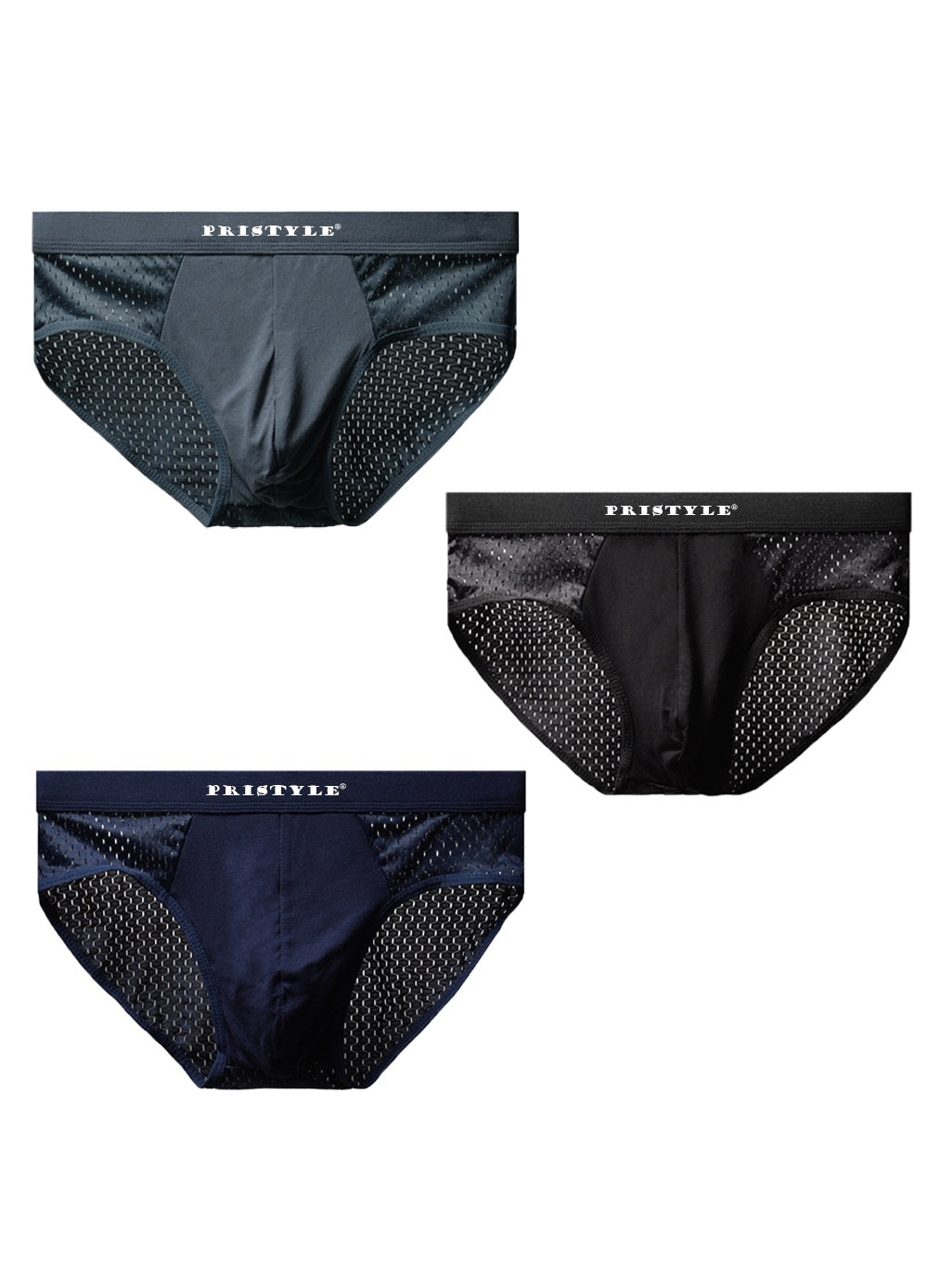 Set Lenjerie Respirabila, tip Chiloti, pentru Barbati sau Baieti, cu Uscare Rapida si Ventilare Puternica, Perfect pentr