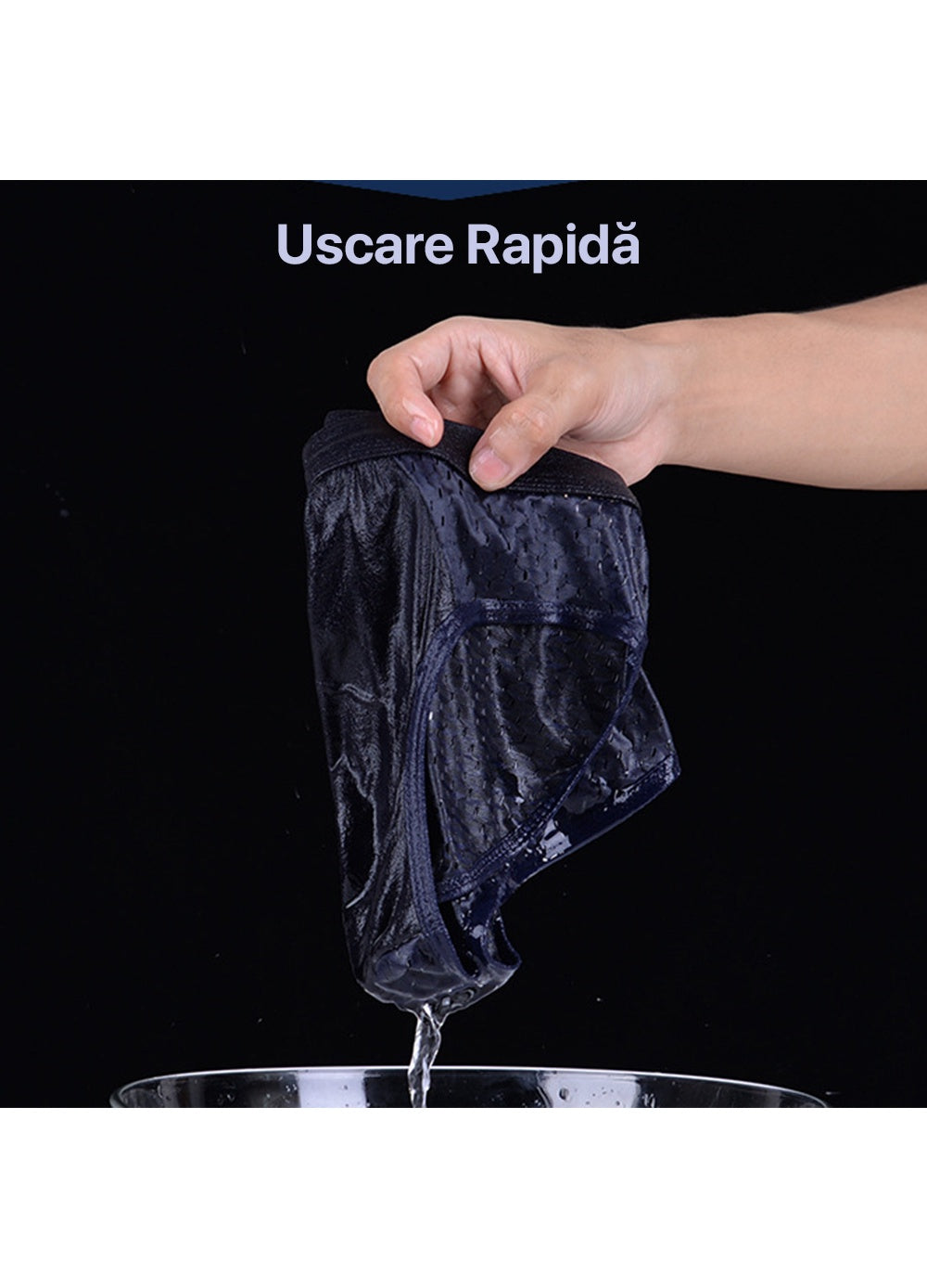 Set Lenjerie Respirabila, tip Chiloti, pentru Barbati sau Baieti, cu Uscare Rapida si Ventilare Puternica, Perfect pentr