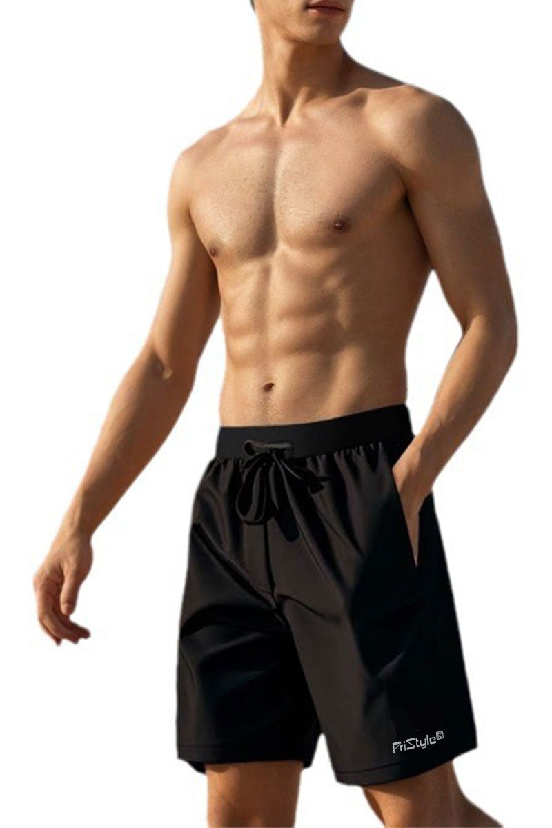 Pantaloni Scurti in Doua Straturi, Elastici si Respirabili, pentru Sala, Fitness sau Sport, Cu 3 Buzunare, Loc de Telefo