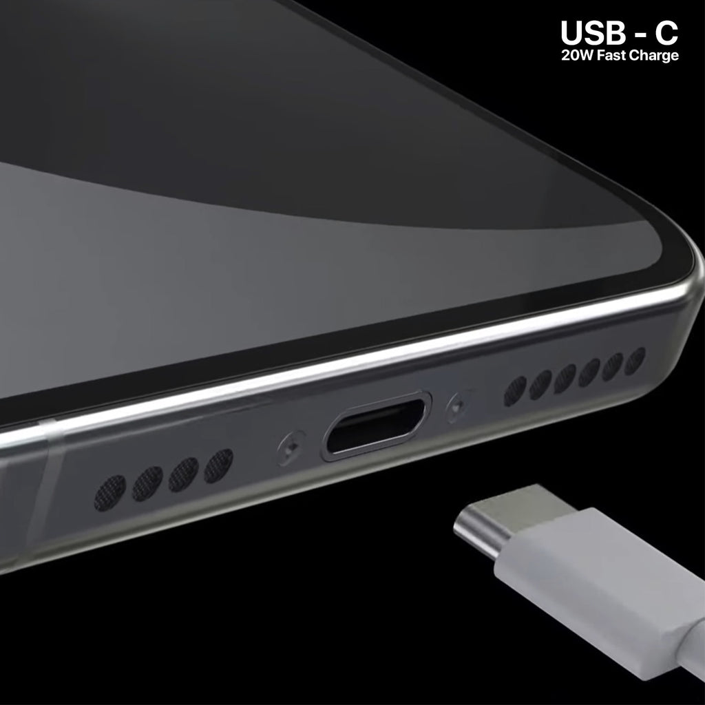 Incarcator Fast Charge USB - C Compatibil cu iPhone 15 / 15 Pro / 15 Pro Max, 20W, PriStyle®, Alb