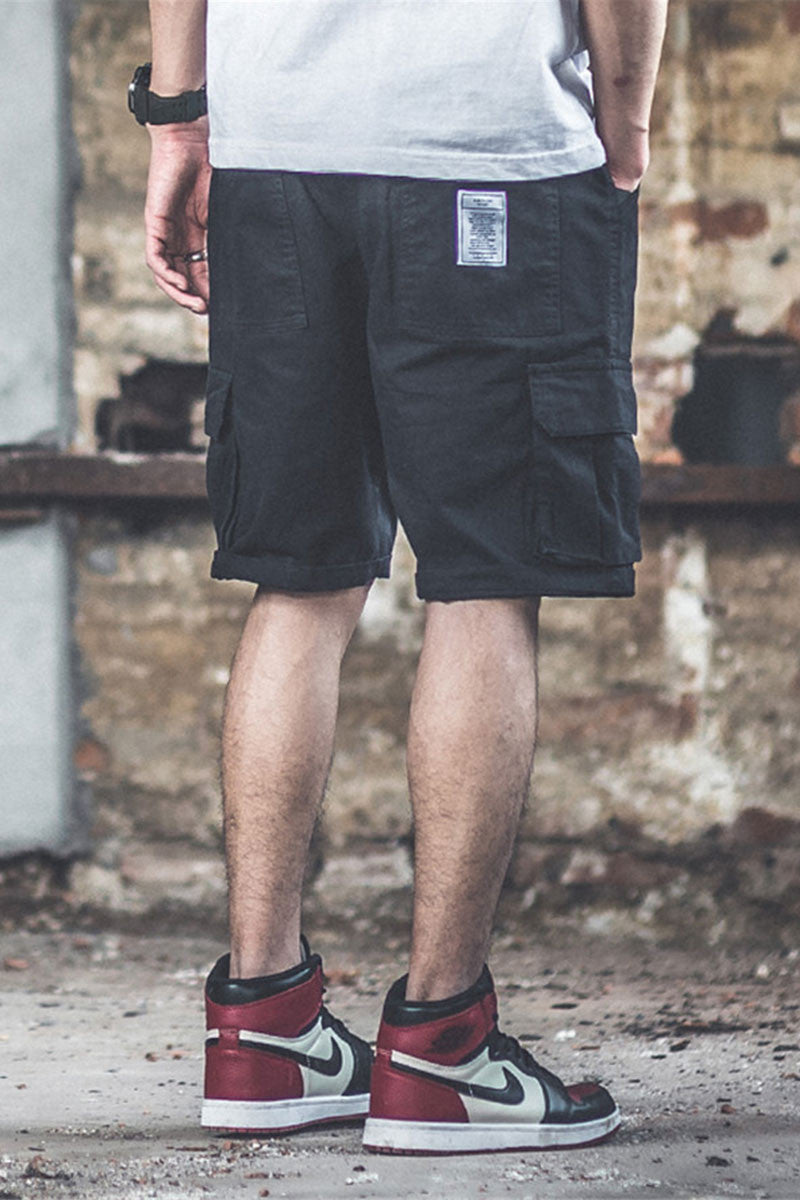 Pantaloni Scurti tip Trei Sferturi pentru Barbati, stil Relaxat, cu 6 Buzunare Largi