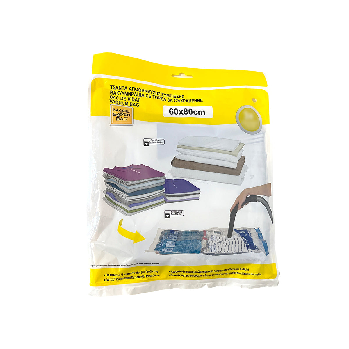 Sac vidat haine, 60x80, vidare prin vacuum