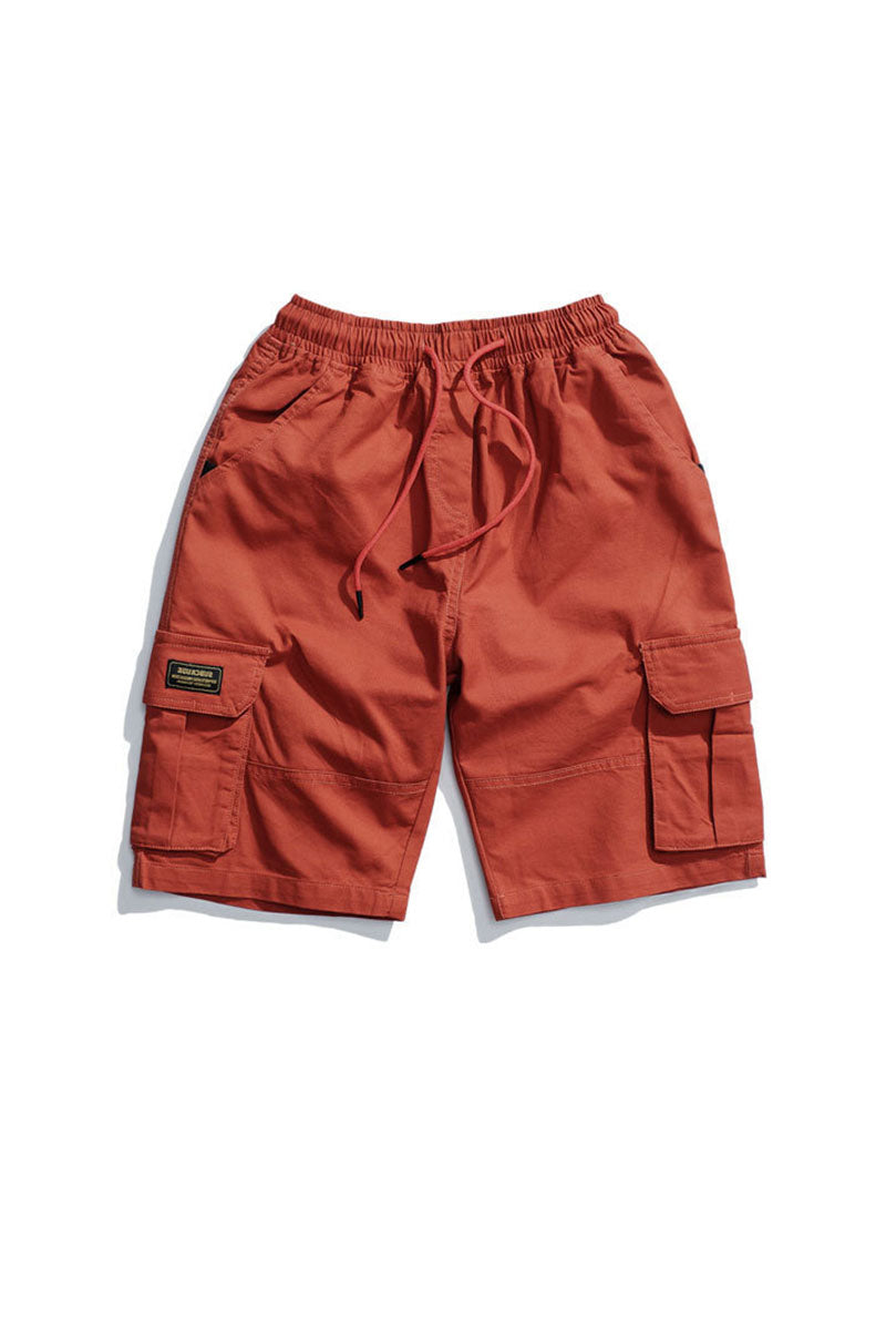 Pantaloni Scurti tip Trei Sferturi pentru Barbati, stil Relaxat, cu 6 Buzunare Largi